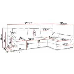 Canapé D'angle Convertible Avec Coffre Vaugirard En Velours Côtelé - 3 Places - Beige -VIDAXL || Songmics Soldes 83765125 4