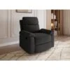 Fauteuil Relax En Tissu Noir JACOB -VIDAXL || Songmics Soldes 83831872 1