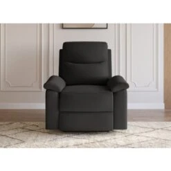 Fauteuil Relax En Tissu Noir JACOB -VIDAXL || Songmics Soldes 83831872 3