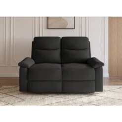 Canapé Relax En Tissu Noir 2 Places JACOB 9 Canapé Relax En Tissu Noir 2 Places JACOB -VIDAXL || Songmics Soldes 83831873 3