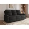 Canapé Relax En Tissu Noir 3 Places JACOB -VIDAXL || Songmics Soldes 83831878 1
