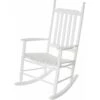 Fauteuil à Bascule De Style Rustique - Blanc - Bois Dur Fauteuil à Bascule -VIDAXL || Songmics Soldes 86109159 1