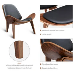 Chaise De Salon Relax IntéRieur Design Style Nordique Fauteuil De Lecture 1 Personne Sièges De Salle à Manger-Bois Sourwood -VIDAXL || Songmics Soldes 86252751 3