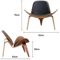 Fauteuil De Chambre Chauffeuse Confortable Design Chaise De Salon PU Chaise De Chambre à Trépied -VIDAXL || Songmics Soldes 86252752 5