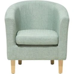 Fauteuil Club Type Cabriolet En Tissu Vert De Qualité Avec Repose-pied Assorti Pour Chambre Ou Salon Au Design Moderne Et Scandinave Beliani -VIDAXL || Songmics Soldes 8629143 5