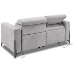 Canapé De Relaxation électrique En Tissu Bakay - 2 Couleurs - 1, 2 Ou 3 Places - Nombre De Place(s) Fauteuil - Couleur Gris Clair - Système Electrique -VIDAXL || Songmics Soldes 86718055 5