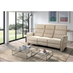 Canapé De Relaxation En Nubuck Valenza - Manuel Ou électrique - 2 Couleurs - 1, 2 Ou 3 Places - Couleur Beige Clair - Système Electrique - Nombre De Place(s) Fauteuil -VIDAXL || Songmics Soldes 86718629 3