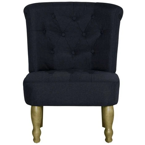 Moderne-Stil Chaise Française Noir Tissu,Montage Facile,7,7 Kg 5 Moderne-Stil Chaise Française Noir Tissu,Montage Facile,7,7 Kg – Image 3