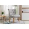 Fauteuil Crapaud En Lin Gris Clair MELOSIA -VIDAXL || Songmics Soldes 87155650 1