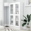 Elegant-Stil Armoire à Vitrine Blanc 82,5x30,5x150 Cm Aggloméré,Montage Facile,39,5 Kg -VIDAXL || Songmics Soldes 87462025 1