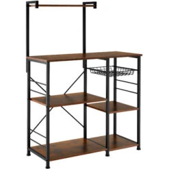 Etagère De Cuisine Crawley 90x40x131,5cm - Étagère De Cuisine, étagère Sur Pied, étagère Pour Micro-ondes -VIDAXL || Songmics Soldes 87911890 2