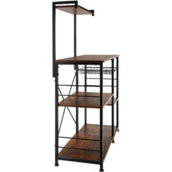 Etagère De Cuisine Crawley 90x40x131,5cm - Étagère De Cuisine, étagère Sur Pied, étagère Pour Micro-ondes -VIDAXL || Songmics Soldes 87911890 4