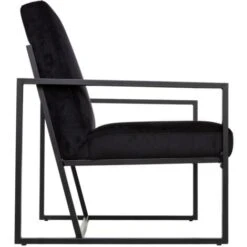 Fauteuil Velours Noir Contemporain - Atmosphera Créateur D'intérieur -VIDAXL || Songmics Soldes 87948243 3