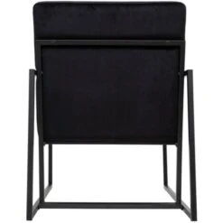 Fauteuil Velours Noir Contemporain - Atmosphera Créateur D'intérieur -VIDAXL || Songmics Soldes 87948243 4