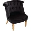 Fauteuil Velours Noir Crapaud - Atmosphera Créateur D'intérieur -VIDAXL || Songmics Soldes 87949445 1