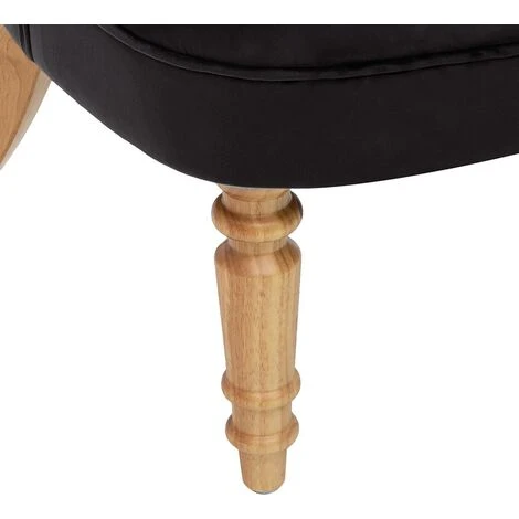 Fauteuil Velours Noir Crapaud - Atmosphera Créateur D'intérieur 6 Fauteuil Velours Noir Crapaud - Atmosphera Créateur D'intérieur – Image 4