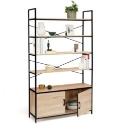 Etagère XL 5 Niveaux Avec Placard DETROIT Design Industriel 170 CM 10 Etagère XL 5 Niveaux Avec Placard DETROIT Design Industriel 170 CM -VIDAXL || Songmics Soldes 88784146 4