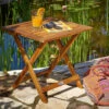 Deuba Table Basse Pliante En Bois D'acacia 46x46cm Table D'appoint Pliable Pour Jardin Terrasse Intérieur Extérieur -VIDAXL || Songmics Soldes 89605447 1