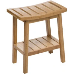 Tabouret De Rangement Naturel L.39.5 X P.25.2 X H.46 Cm
