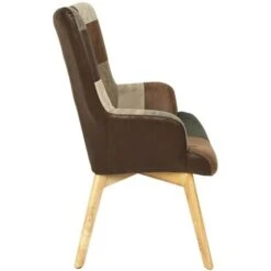 Fauteuil Helsinki Patchwork PU Home Deco Factory -VIDAXL || Songmics Soldes 90270097 5