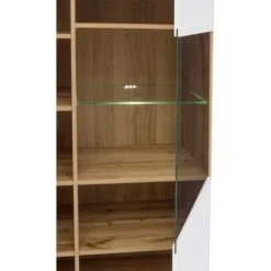 JADEA - Vitrine 2 Portes Style Scandinave Salon/salle à Manger - 132.5x90x41 - 10 Compartiments - Vitrine Double -VIDAXL || Songmics Soldes 90708619 4