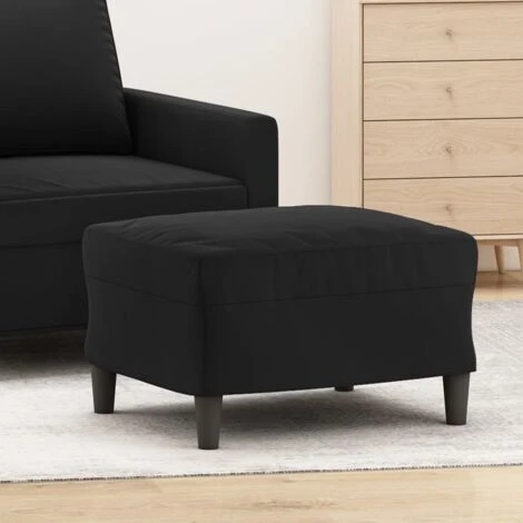 Repose-pied Tabouret Bas Pouf Bout De Canapé Noir 60x50x41 Cm Velours 23693 3 Repose-pied Tabouret Bas Pouf Bout De Canapé Noir 60x50x41 Cm Velours 23693