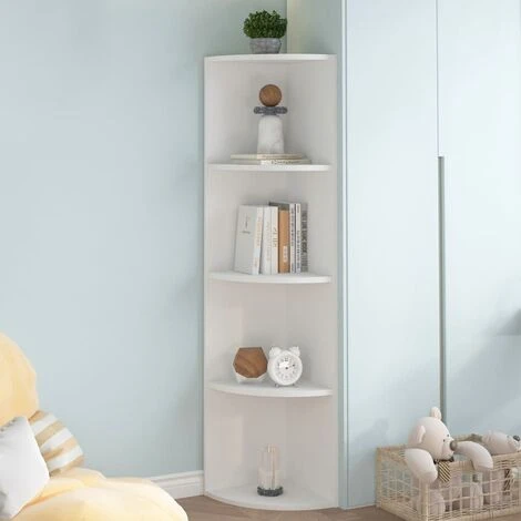 Étagère D'angle Sur Pied Étagère De Rangement - Armoire De Rangement Blanc 40x41,5x180 Cm Aggloméré BV398783 - BonneVie 3 Étagère D'angle Sur Pied Étagère De Rangement - Armoire De Rangement Blanc 40x41,5x180 Cm Aggloméré BV398783 - BonneVie