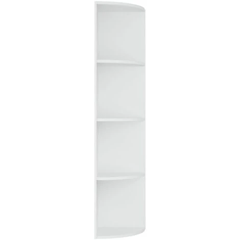 Étagère D'angle Sur Pied Étagère De Rangement - Armoire De Rangement Blanc 40x41,5x180 Cm Aggloméré BV398783 - BonneVie 6 Étagère D'angle Sur Pied Étagère De Rangement - Armoire De Rangement Blanc 40x41,5x180 Cm Aggloméré BV398783 - BonneVie – Image 4