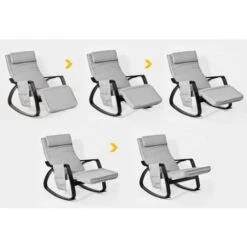 Eponge Plus épais Fauteuil à Bascule Berçante Relax Avec Pochette Latérale Amovible, Rocking Chair Bouleau Flexible FST20-HG SoBuy® 11 Eponge Plus épais Fauteuil à Bascule Berçante Relax Avec Pochette Latérale Amovible, Rocking Chair Bouleau Flexible FST20-HG SoBuy® -VIDAXL || Songmics Soldes 9298836 5