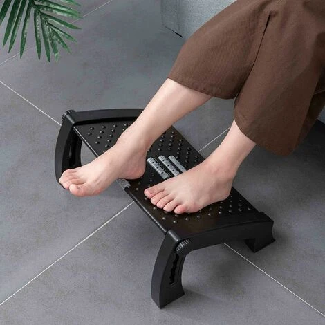 6 Repose-pieds Réglables En Hauteur Pour Sous Le Bureau Au Travail, Tabouret Ergonomique Avec Rouleaux De Massage, Repose-pieds Ergonomique Incliné Pour Le Travail à Domicile 4 6 Repose-pieds Réglables En Hauteur Pour Sous Le Bureau Au Travail, Tabouret Ergonomique Avec Rouleaux De Massage, Repose-pieds Ergonomique Incliné Pour Le Travail à Domicile – Image 2