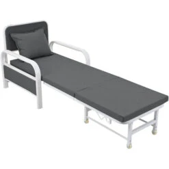 Fauteuil Convertible Canapé-Lit - Chaise Longue Rembourrée, Canapé-Lit Pliable, 1 Place, Pour Bureau À Domicile - Noir 11 Fauteuil Convertible Canapé-Lit - Chaise Longue Rembourrée, Canapé-Lit Pliable, 1 Place, Pour Bureau À Domicile - Noir -VIDAXL || Songmics Soldes 94919062 5