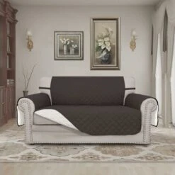 Housse De Canapé Double Face Housse De Canapé Double Imperméable Housse De Protection De Meubles Avec Sangle élastique Animal De Compagnie Enfants Enfants Chiens Et Chats (canapé Double, Noir) -VIDAXL || Songmics Soldes 95790191 2