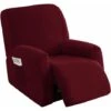 Housse De Fauteuil Relax 1 Place Extensible En Velours Ultra Doux, 4 Pièce Housse De Fauteuil Inclinable électrique Avec Poche Latérale, Antidérapant, Amovible Et Lavable -VIDAXL || Songmics Soldes 95831709 1