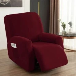 Housse De Fauteuil Relax 1 Place Extensible En Velours Ultra Doux, 4 Pièce Housse De Fauteuil Inclinable électrique Avec Poche Latérale, Antidérapant, Amovible Et Lavable -VIDAXL || Songmics Soldes 95831709 3
