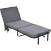 Fauteuil-lit Convertible, Dossier Inclinable à 6 Positions, Fauteuil Pliant Avec Coussin En Lin, Sans Accoudoirs, Canapé De Loisirs Pour Maison Ou Bureau, Gris -VIDAXL || Songmics Soldes 95961398 1