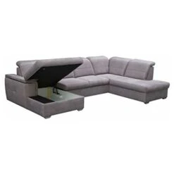 Grand Canapé D'angle XXL En U Panoramique Lit Convertible Avec Coffre 6/7 Places - En Tissu, Appuie-tête Réglable - Salon & Séjour - 320x199x105cm - MORGAN U (canapé D'angle Droit, Anthracite) -VIDAXL || Songmics Soldes 95978093 3