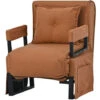 Fauteuil Convertible Fauteuil-lit 3 En 1 - Couchage D'intérieur Chaise Longue Convertible Canapé-lit Pliable Avec Coussin Lazy Bed Leisure Recliner Rembourré Pour Le Bureau à Domicile - Brun -VIDAXL || Songmics Soldes 96246103 1