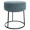 Tabouret En Tissu Gris Chine 36x36x40 Cm.