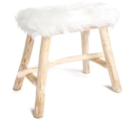 Tabouret Avec Fourrure 34x20x35 Cm 3 Tabouret Avec Fourrure 34x20x35 Cm