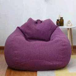 Housse De Pouf Sans Rembourrage, Housse De Pouf Paresseux, Protection De Pouf, Housse De Canapé Pour Adultes Et Enfants (Violet， Taille : 7080cm)