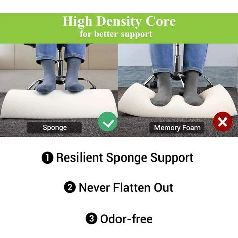 Repose-pieds Guiffly Sous Le Bureau, Coussin De Repose-pieds Ergonomique Avec éponge Haute Densité, Coussin De Pied Pour Une Posture Améliorée Et Un Soulagement Du Stress Au Bureau Et à La Maison 5 Repose-pieds Guiffly Sous Le Bureau, Coussin De Repose-pieds Ergonomique Avec éponge Haute Densité, Coussin De Pied Pour Une Posture Améliorée Et Un Soulagement Du Stress Au Bureau Et à La Maison – Image 3