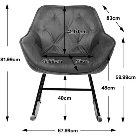 Fauteuil à Bascule Confortable Fauteuil En Velours Pour Le Salon émeraude 4 Fauteuil à Bascule Confortable Fauteuil En Velours Pour Le Salon émeraude – Image 2