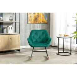 Fauteuil à Bascule Confortable Fauteuil En Velours Pour Le Salon émeraude 11 Fauteuil à Bascule Confortable Fauteuil En Velours Pour Le Salon émeraude -VIDAXL || Songmics Soldes 97891482 5