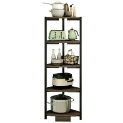 Étagère D'angle 5 étagères Métal Bois Bibliothèque D'angle Polyvalente 40x120 Noir 9 Étagère D'angle 5 étagères Métal Bois Bibliothèque D'angle Polyvalente 40x120 Noir -VIDAXL || Songmics Soldes 98534336 3