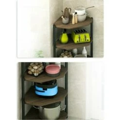 Étagère D'angle 5 étagères Métal Bois Bibliothèque D'angle Polyvalente 40x120 Noir 11 Étagère D'angle 5 étagères Métal Bois Bibliothèque D'angle Polyvalente 40x120 Noir -VIDAXL || Songmics Soldes 98534336 5